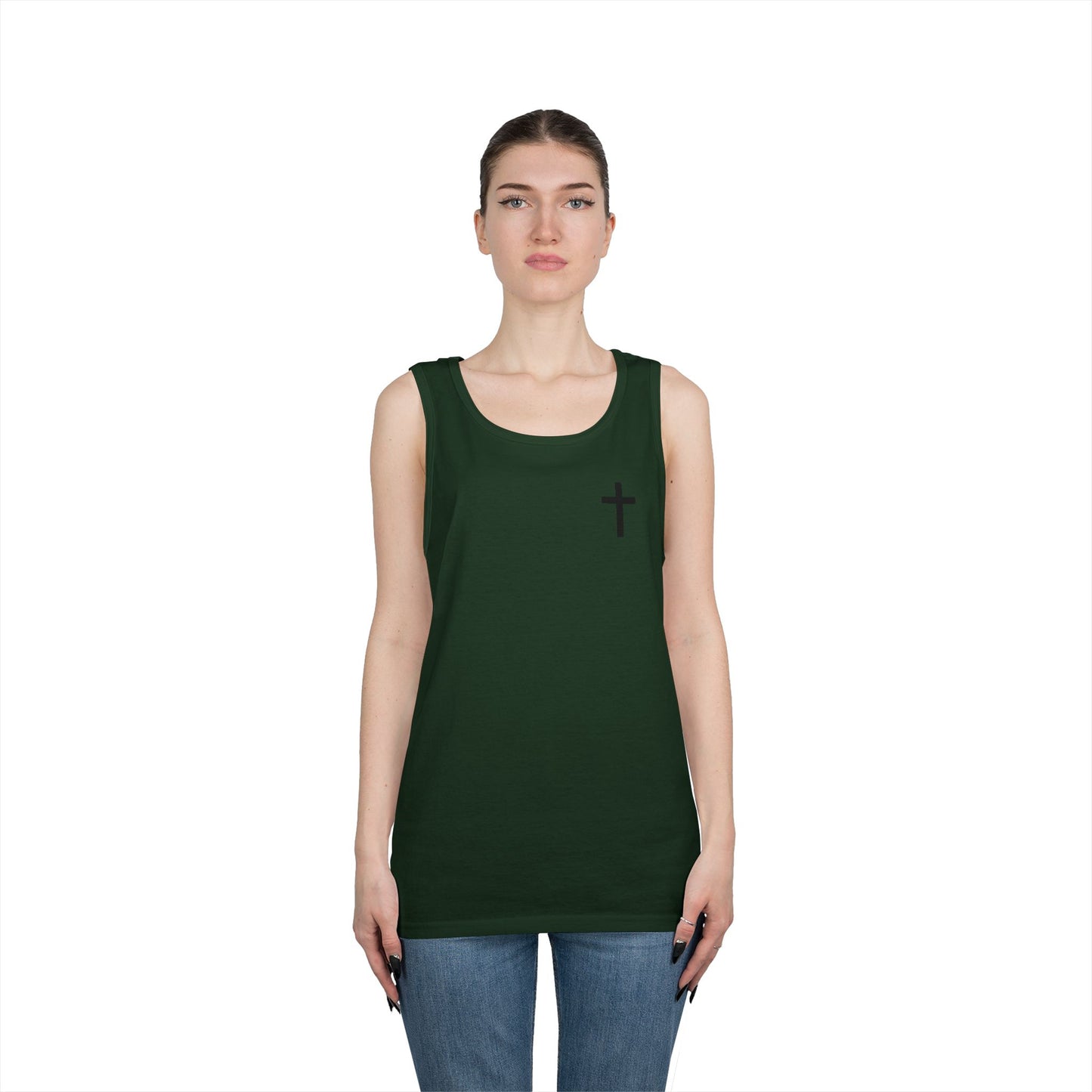 Cross Tank Top - Unisex Heavy Cotton