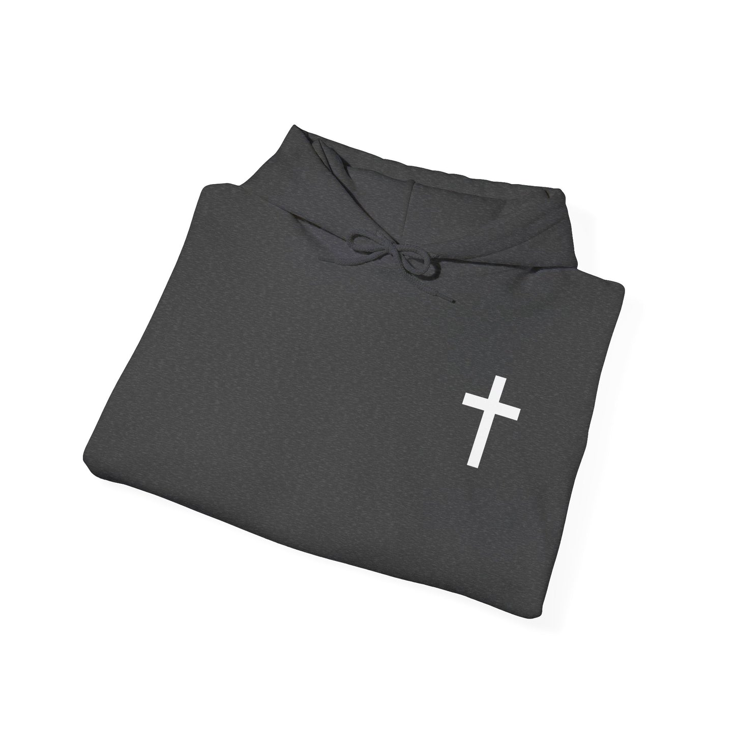 Christian Cross Hooded Sweatshirt with Matthew 6:9-13 Verse