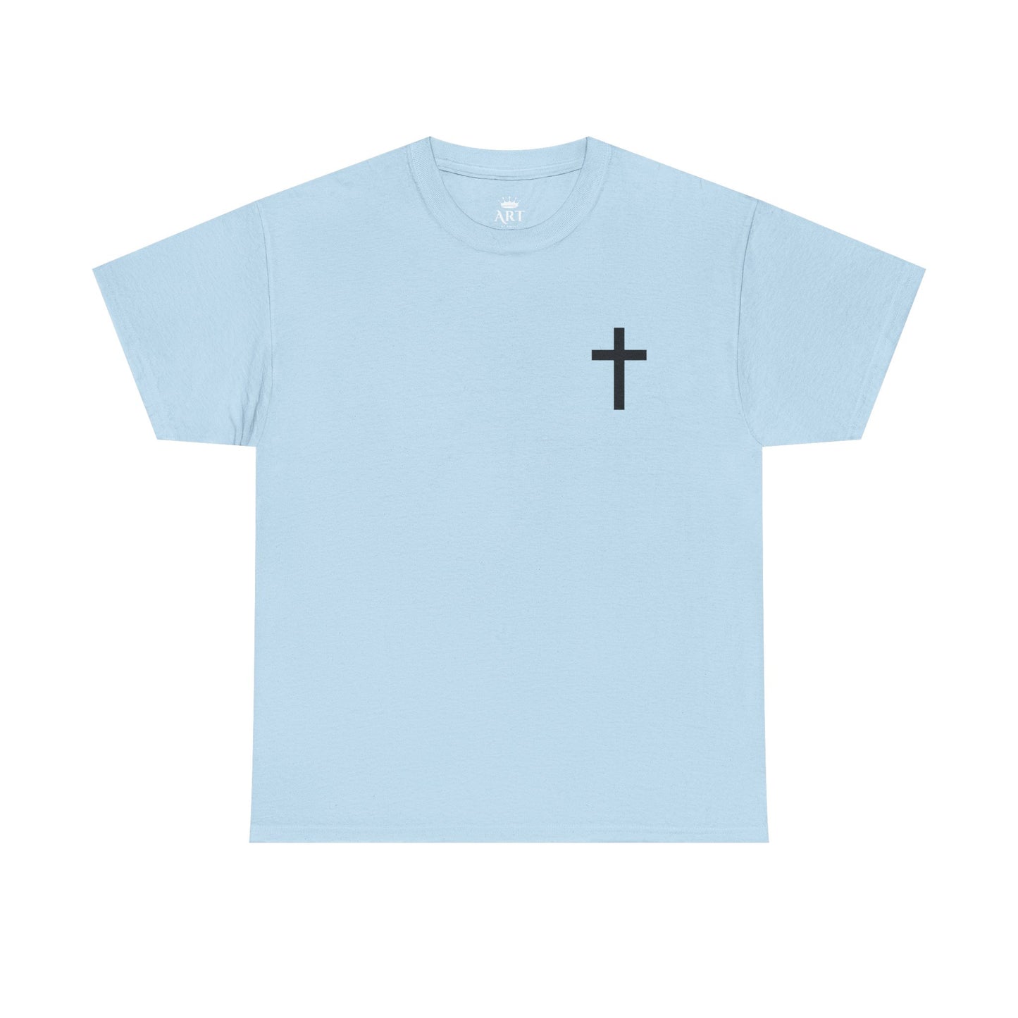Christian Cross Unisex Tee with Matthew 6:9-13 Prayer