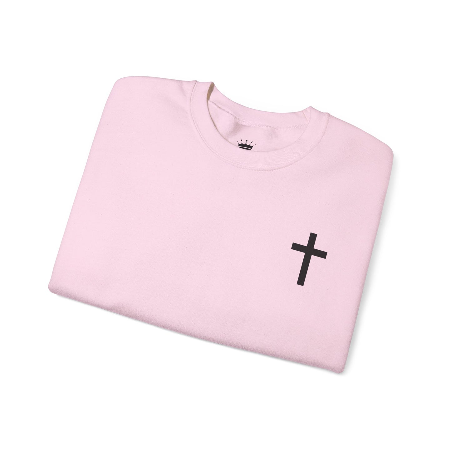 Cross Crewneck Sweatshirt with Matthew 6:9-13 Verse