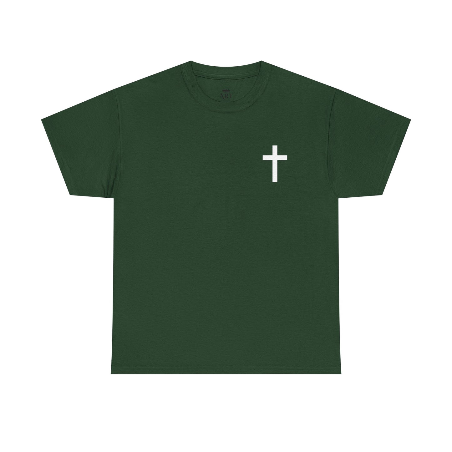 Christian Cross Unisex Tee with Matthew 6:9-13 Prayer