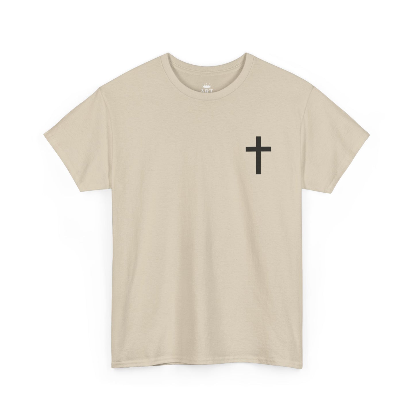 Christian Cross Unisex Tee with Matthew 6:9-13 Prayer