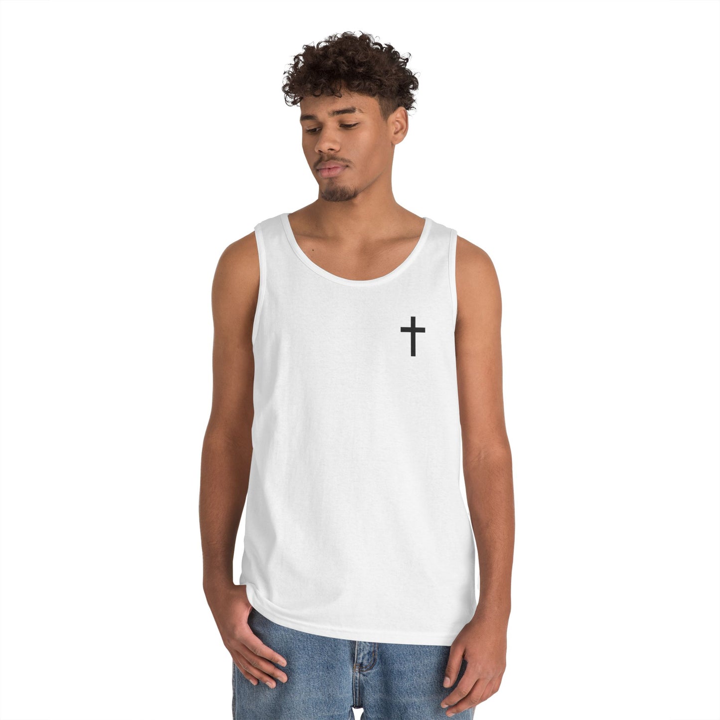 Cross Tank Top - Unisex Heavy Cotton