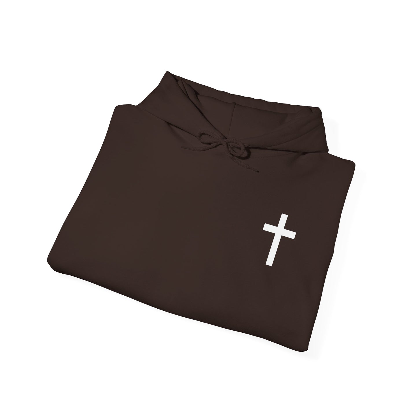 Christian Cross Hooded Sweatshirt with Matthew 6:9-13 Verse