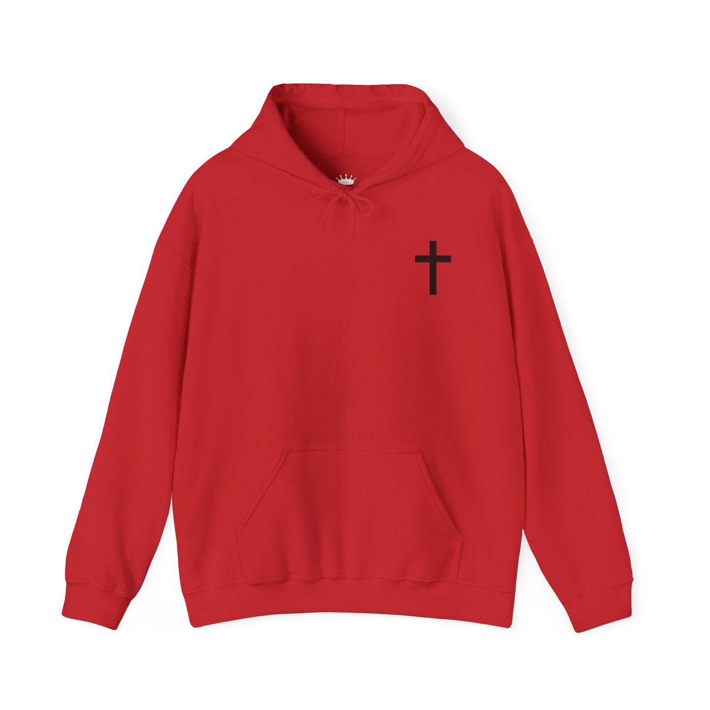 Christian Cross Hooded Sweatshirt with Matthew 6:9-13 Verse