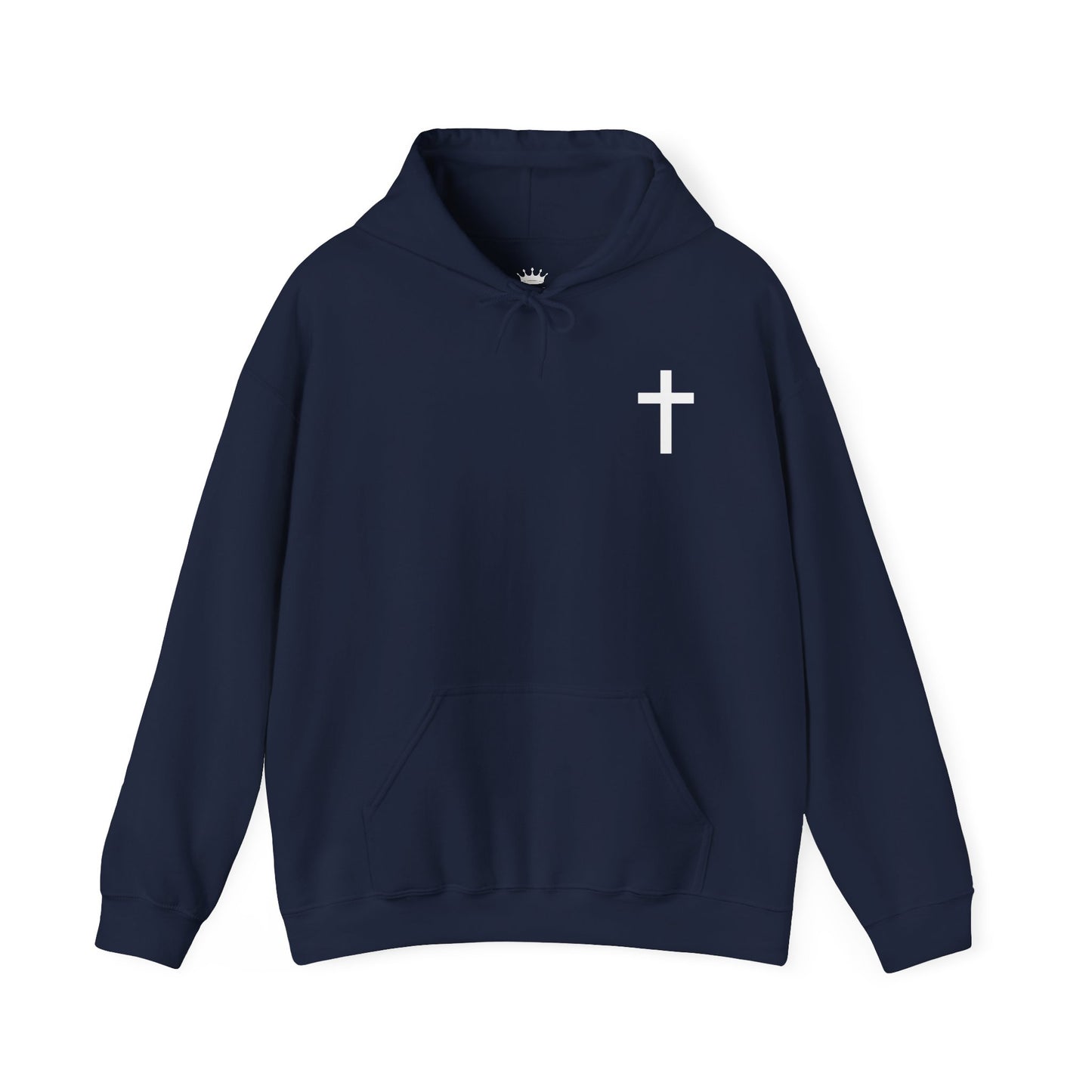 Christian Cross Hooded Sweatshirt with Matthew 6:9-13 Verse