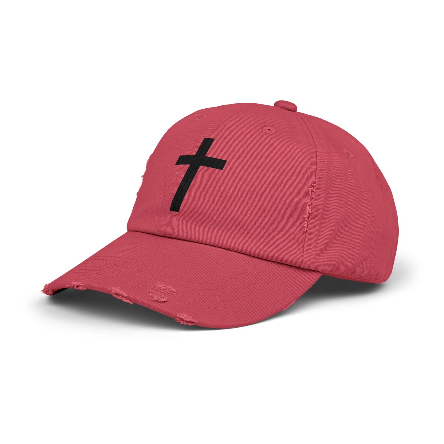 Distressed Cap with Cross