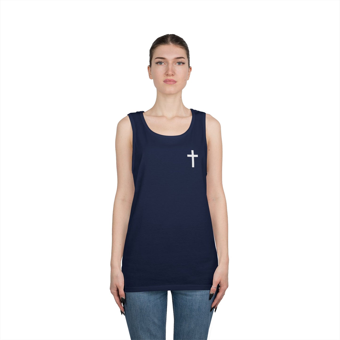 Cross Tank Top - Unisex Heavy Cotton