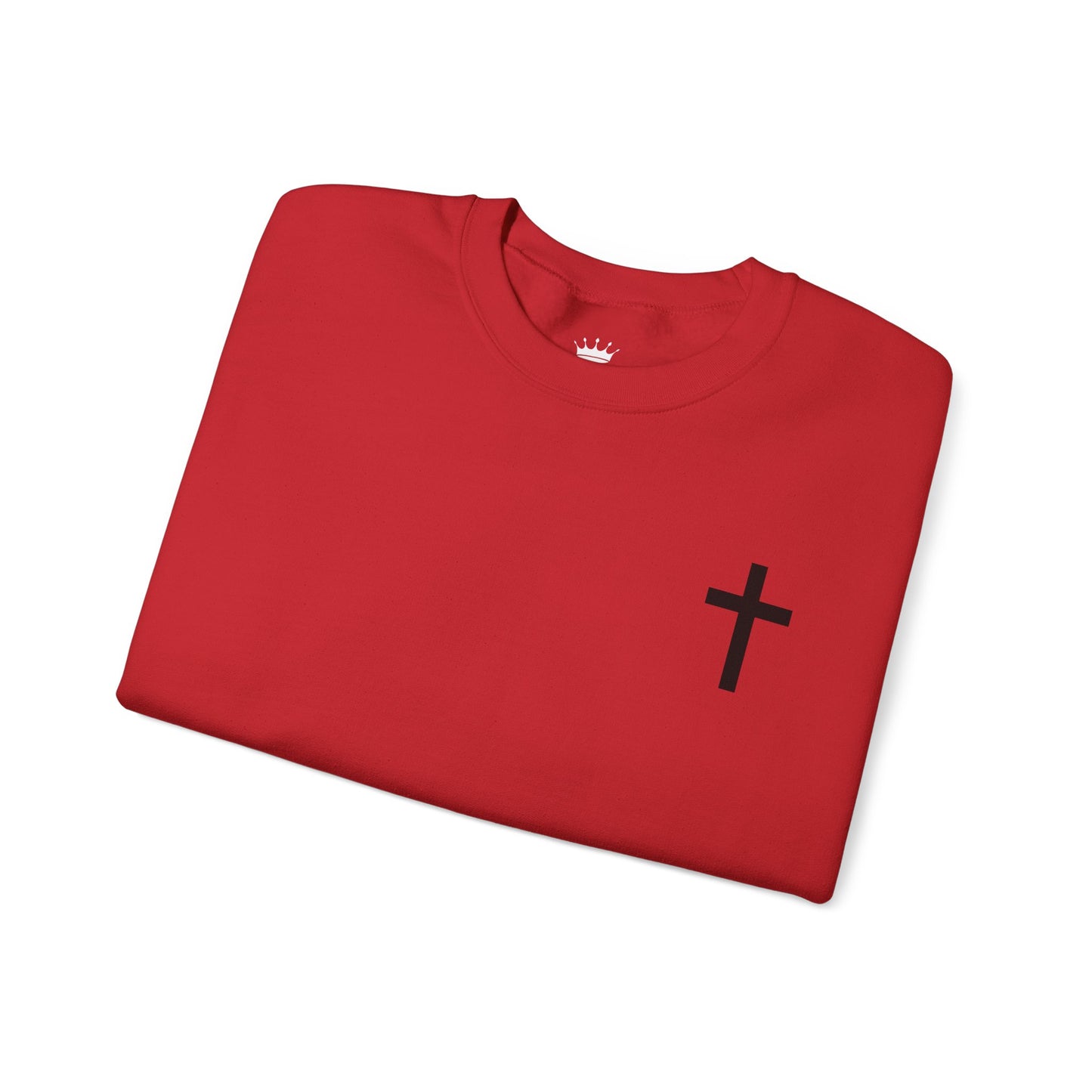 Cross Crewneck Sweatshirt with Matthew 6:9-13 Verse