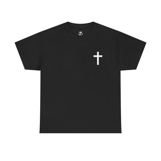 Christian Cross Unisex Tee with Matthew 6:9-13 Prayer
