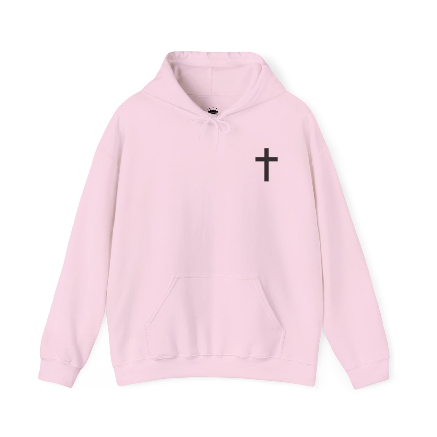 Christian Cross Hooded Sweatshirt with Matthew 6:9-13 Verse