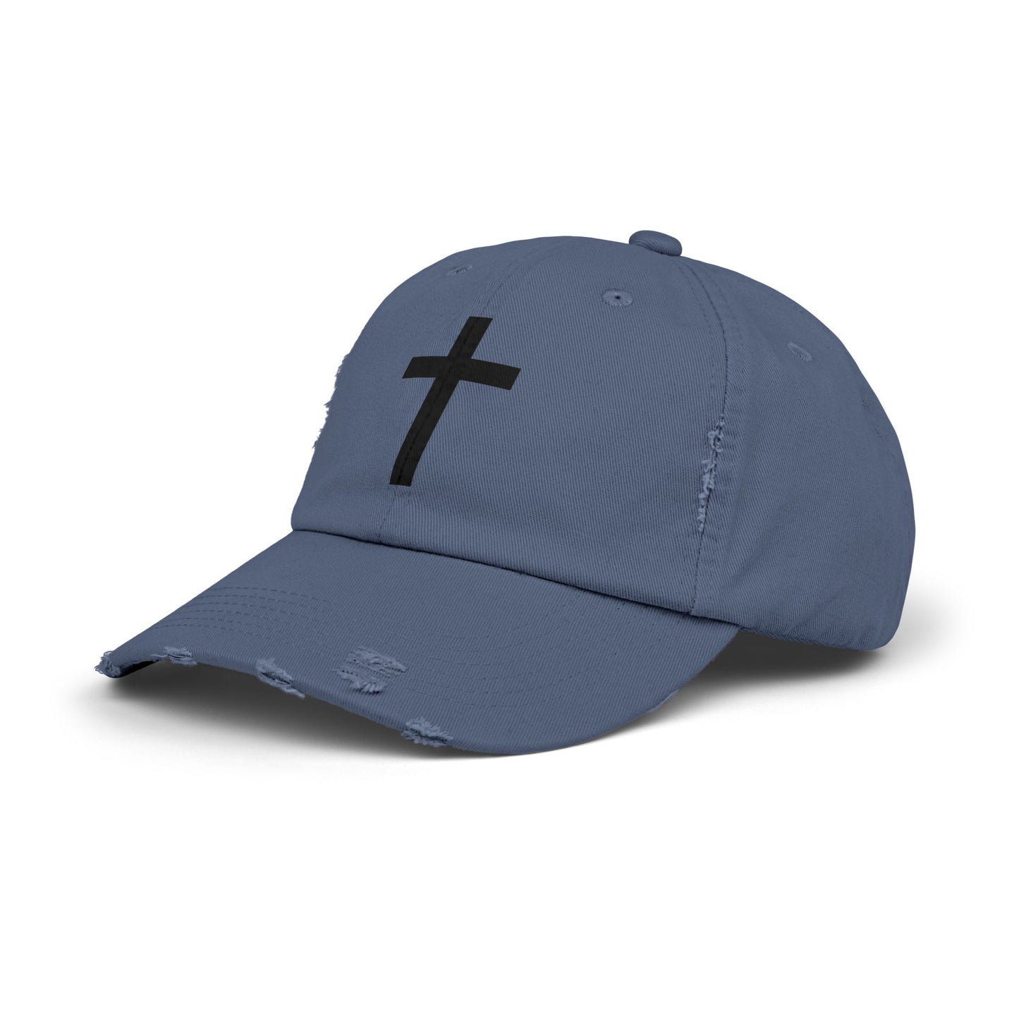 Distressed Cap with Cross