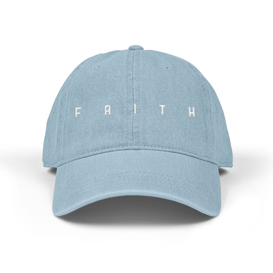 Faith Embroidered Denim Hat