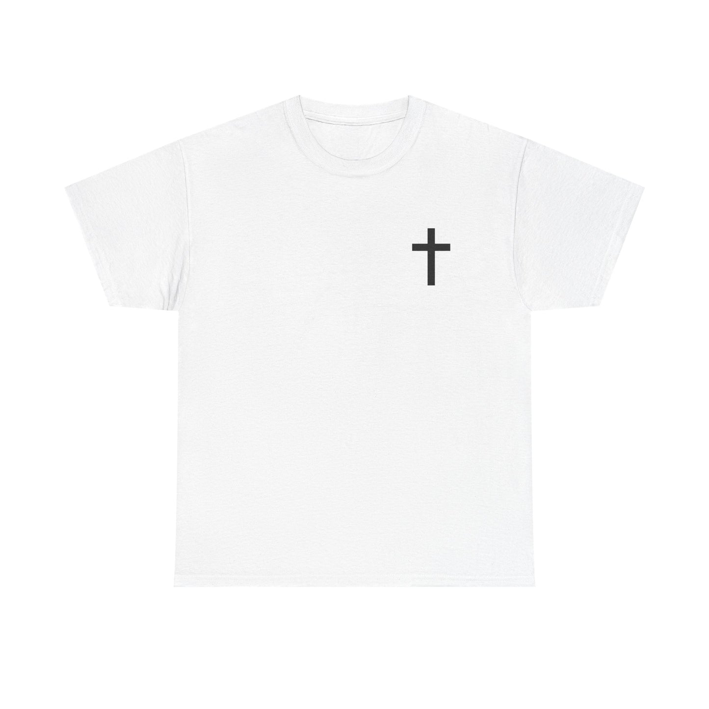 Christian Cross Unisex Tee with Matthew 6:9-13 Prayer