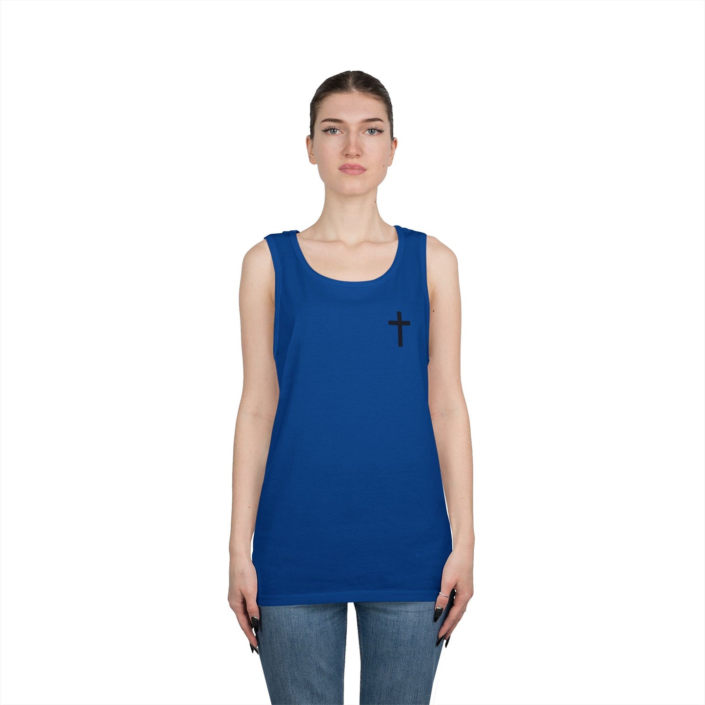 Cross Tank Top - Unisex Heavy Cotton