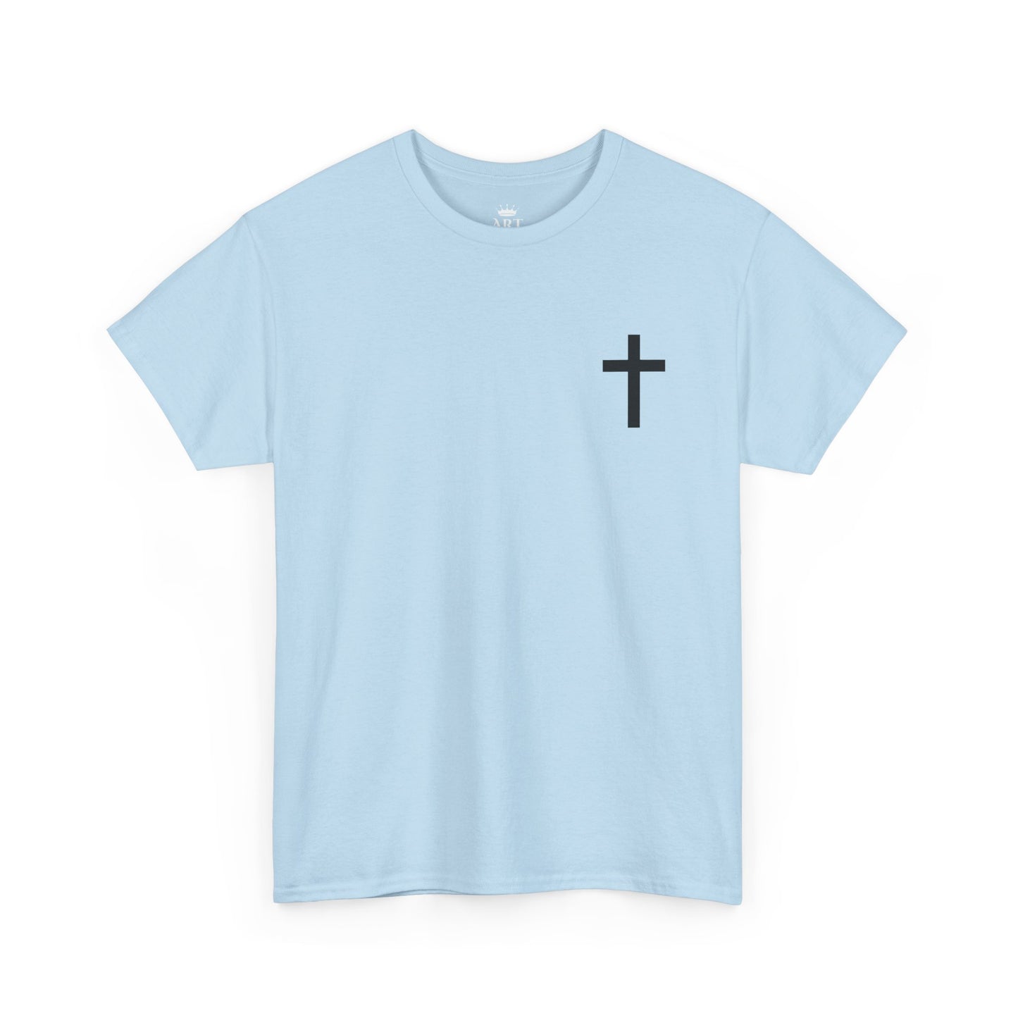 Christian Cross Unisex Tee with Matthew 6:9-13 Prayer
