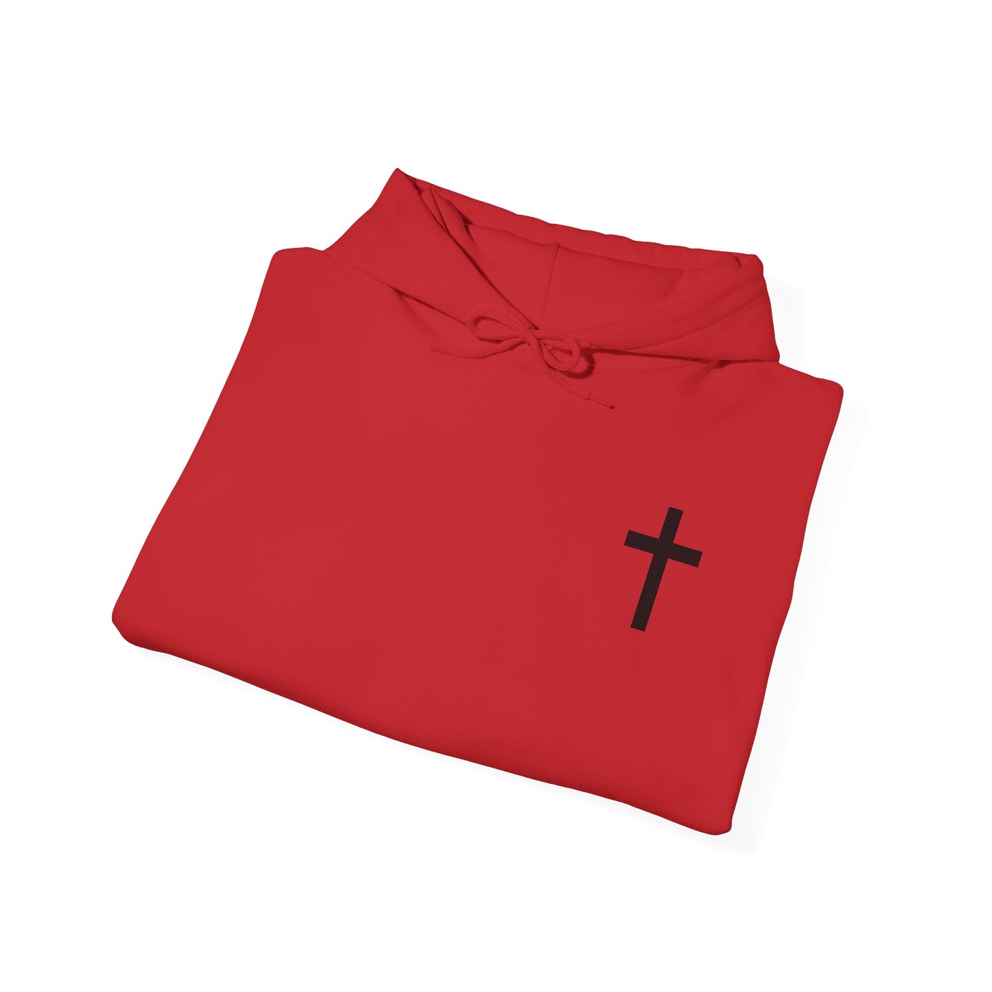 Christian Cross Hooded Sweatshirt with Matthew 6:9-13 Verse