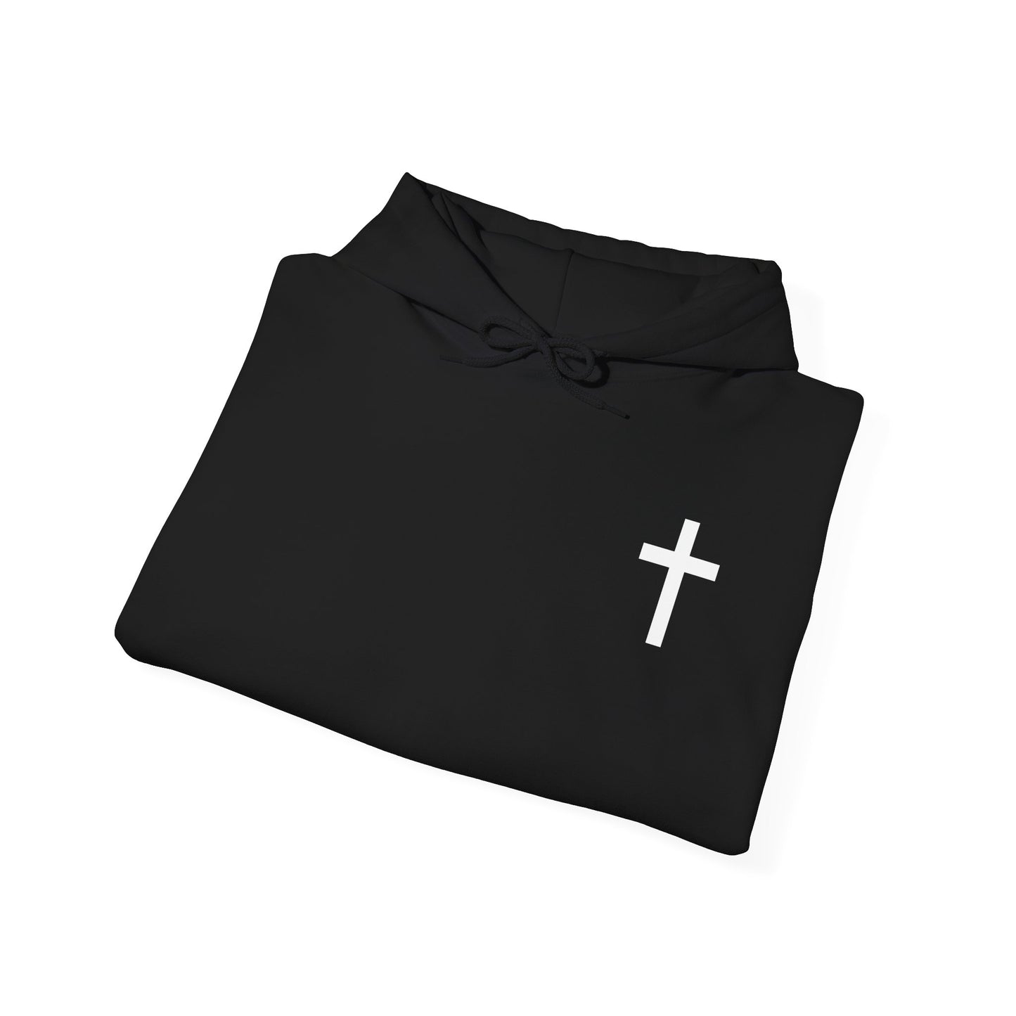 Christian Cross Hooded Sweatshirt with Matthew 6:9-13 Verse