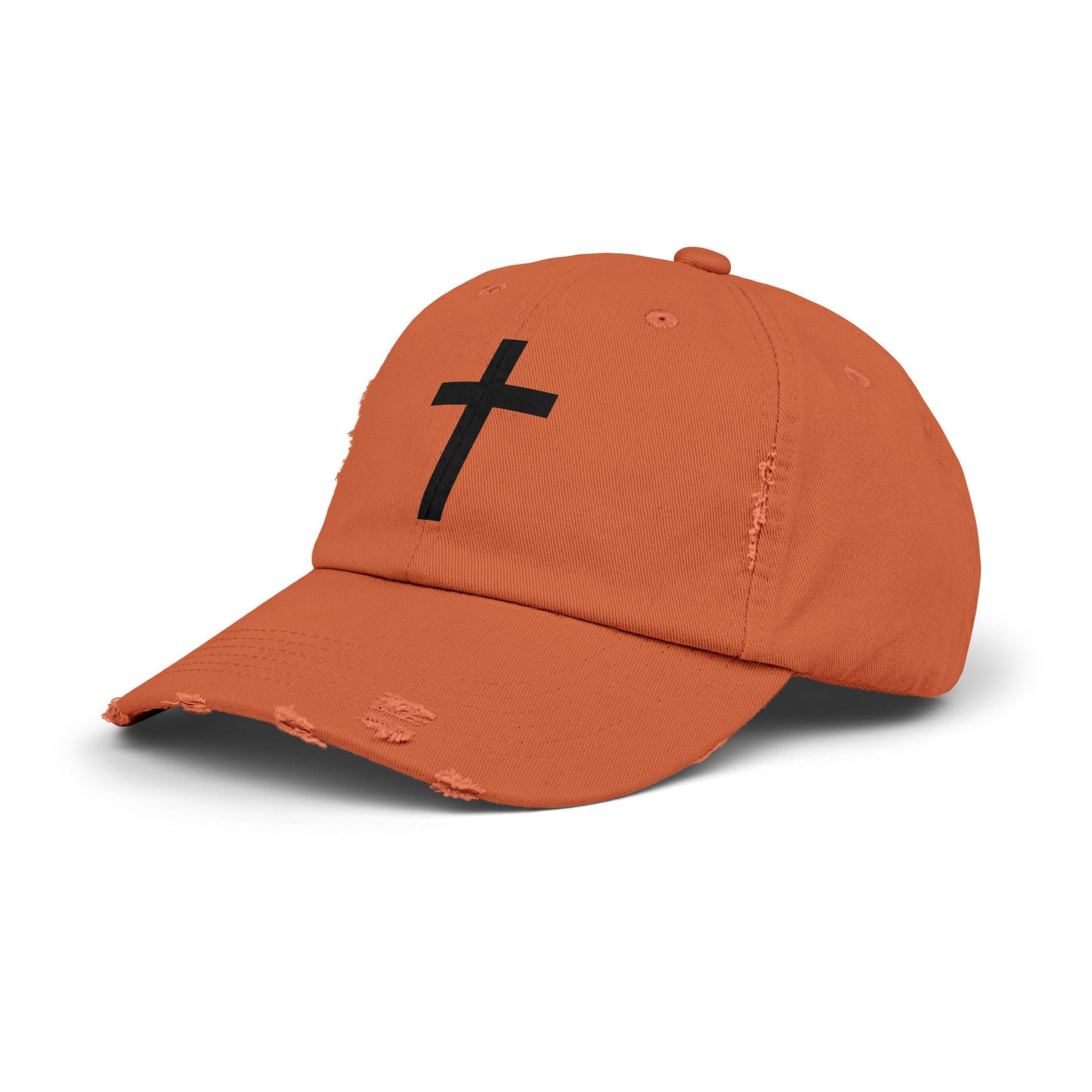 Distressed Cap with Cross