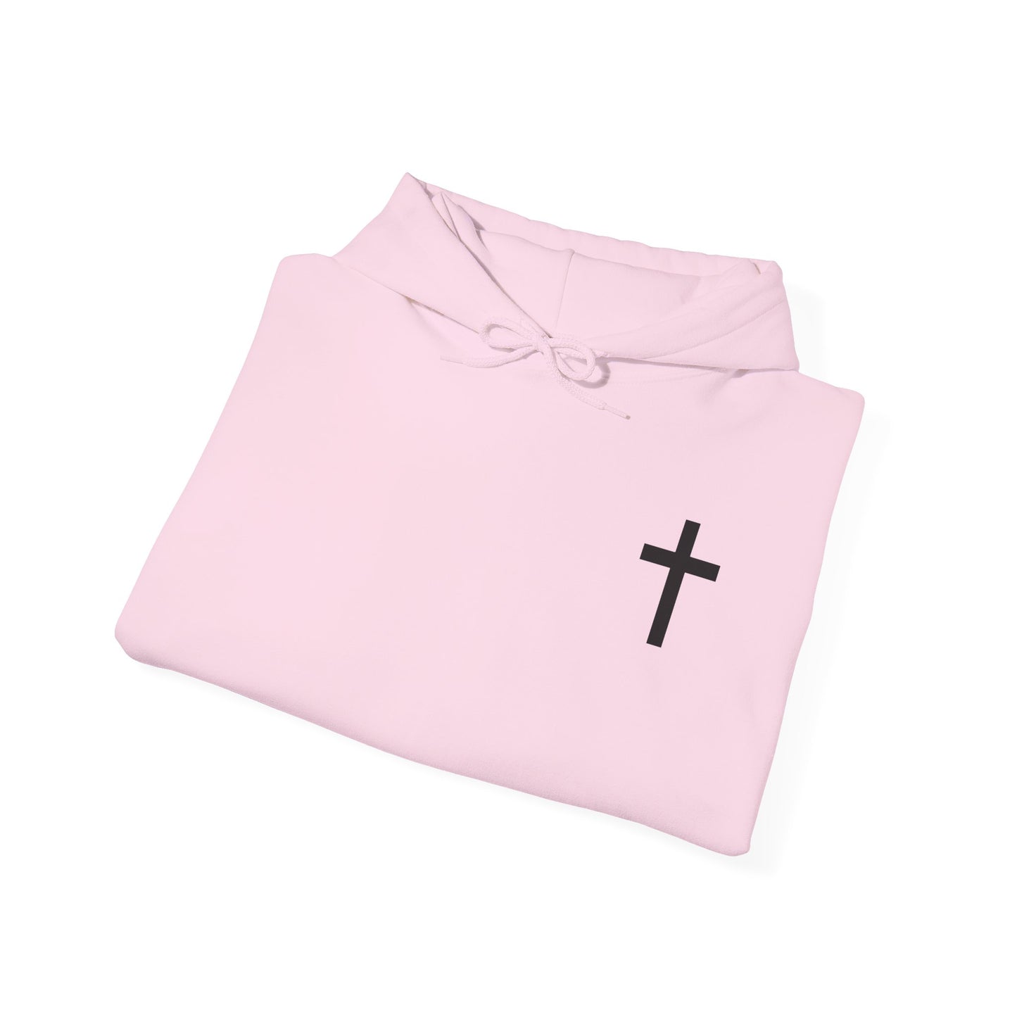 Christian Cross Hooded Sweatshirt with Matthew 6:9-13 Verse