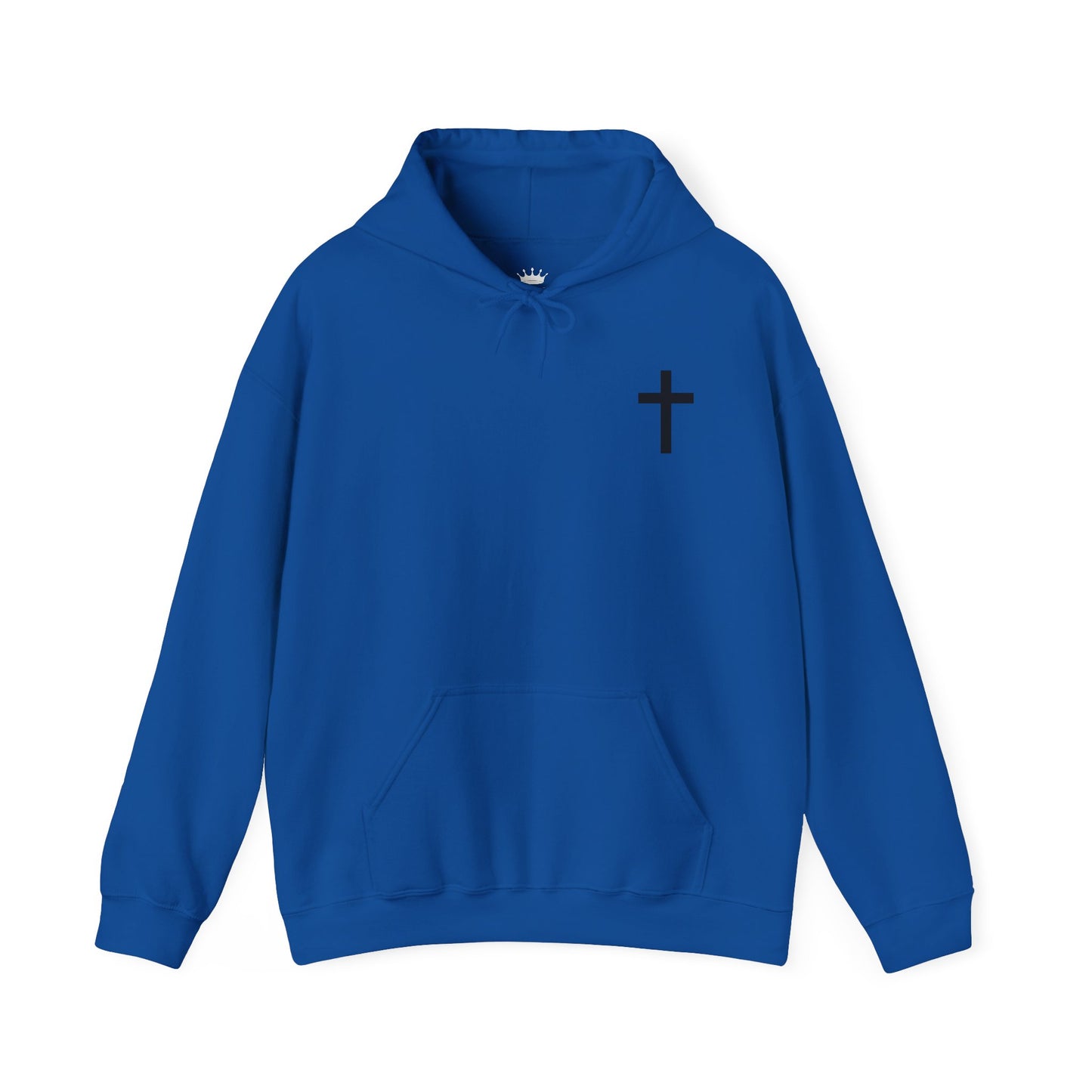 Christian Cross Hooded Sweatshirt with Matthew 6:9-13 Verse