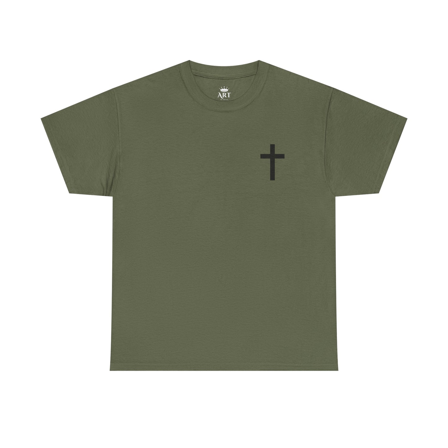 Christian Cross Unisex Tee with Matthew 6:9-13 Prayer