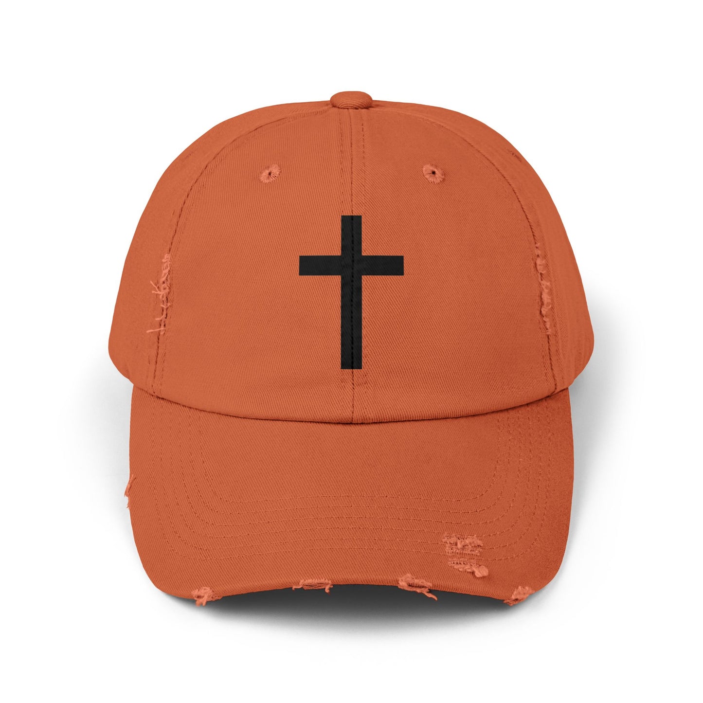 Distressed Cap with Cross