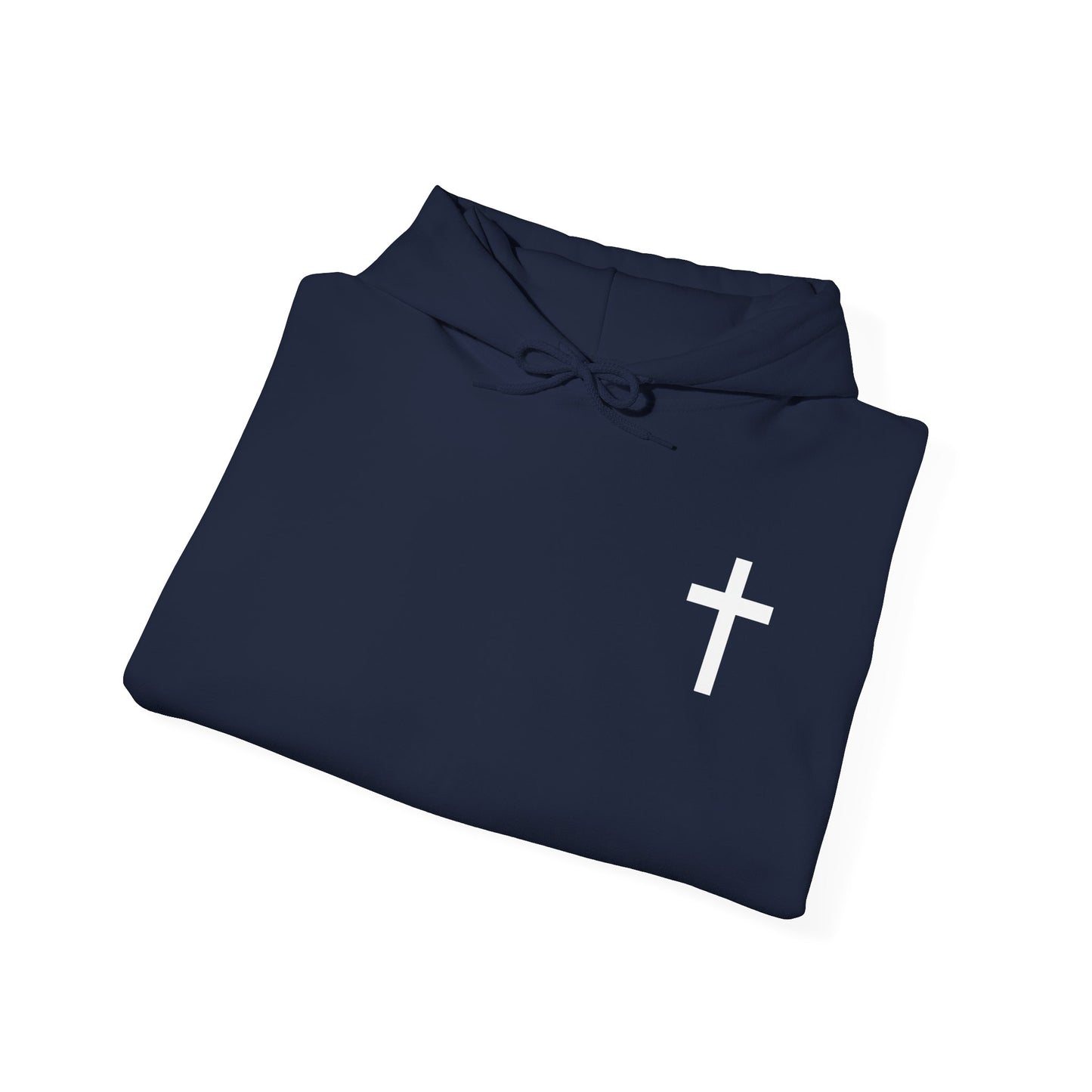 Christian Cross Hooded Sweatshirt with Matthew 6:9-13 Verse