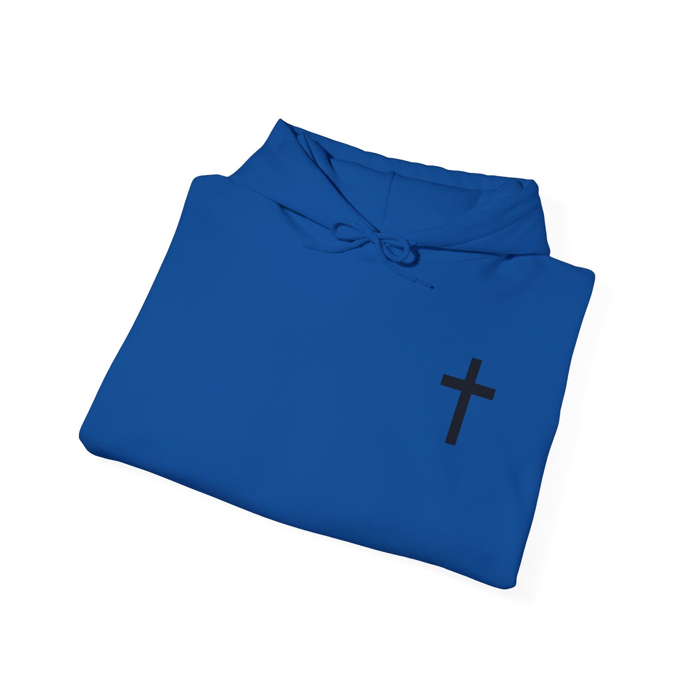 Christian Cross Hooded Sweatshirt with Matthew 6:9-13 Verse
