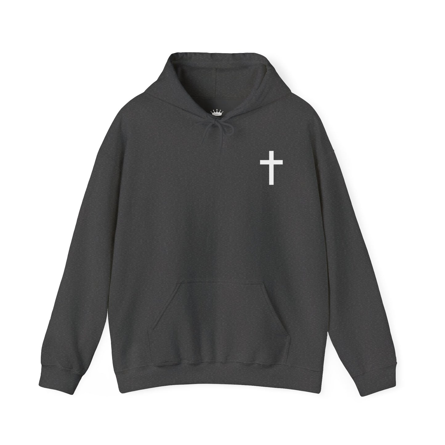 Christian Cross Hooded Sweatshirt with Matthew 6:9-13 Verse