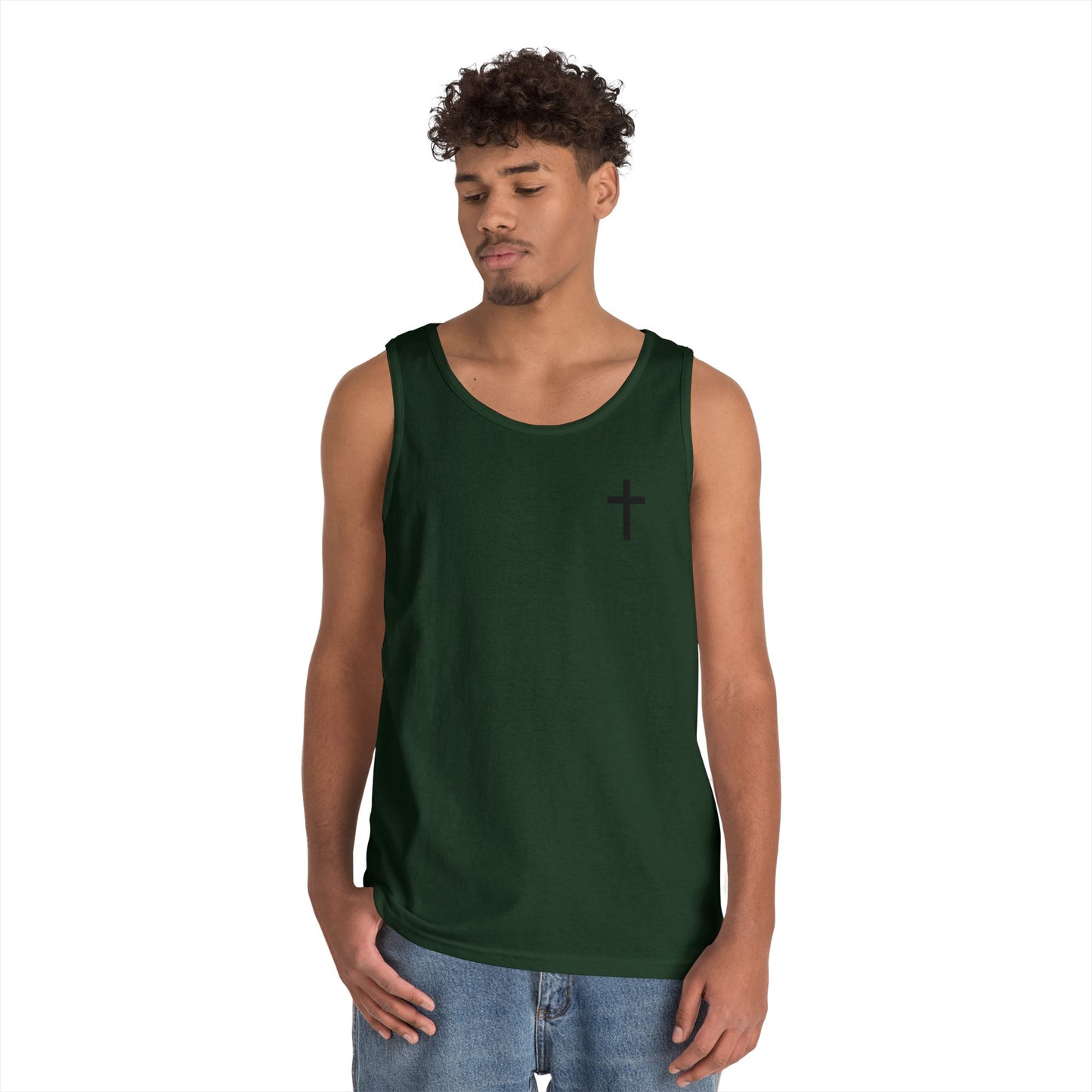 Cross Tank Top - Unisex Heavy Cotton
