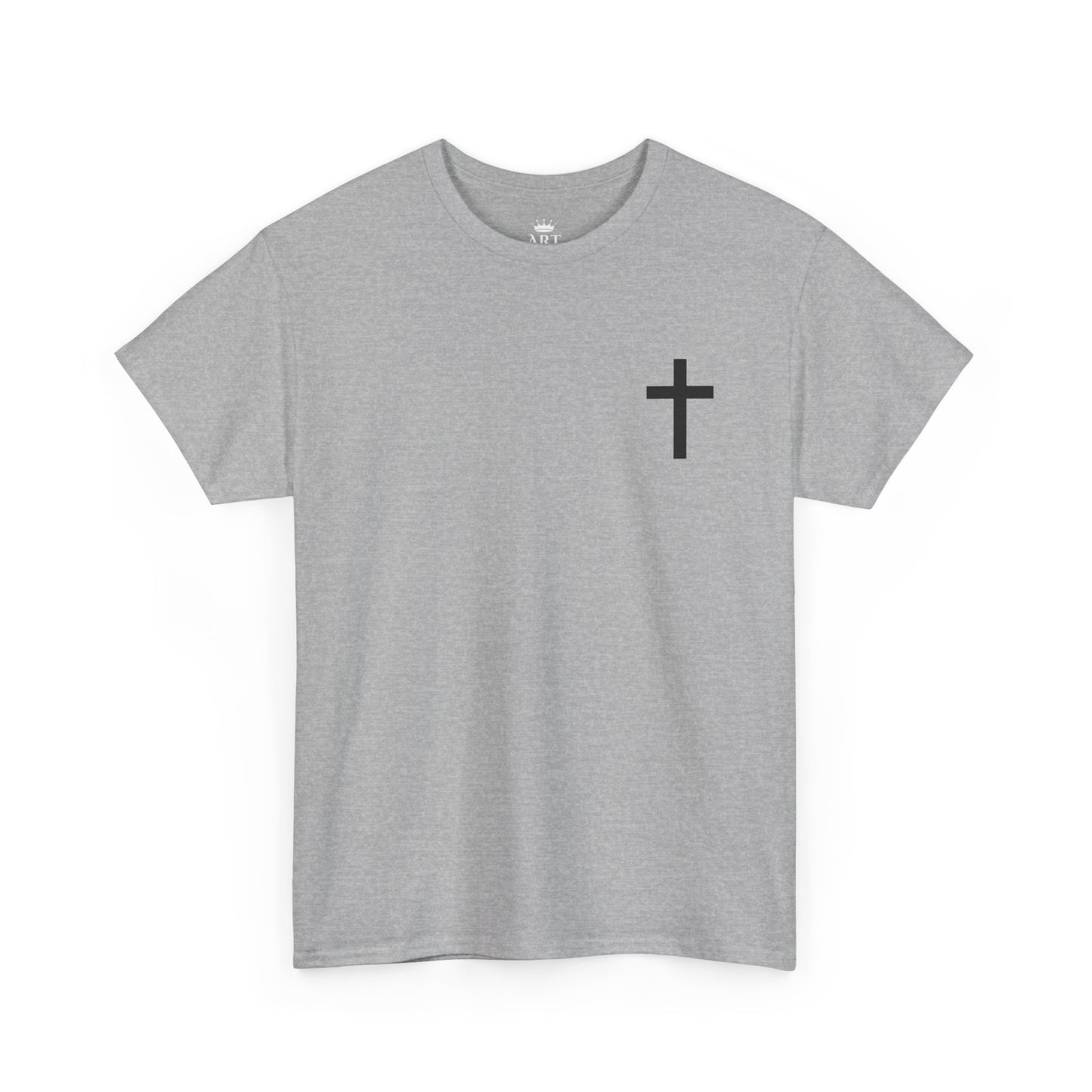 Christian Cross Unisex Tee with Matthew 6:9-13 Prayer