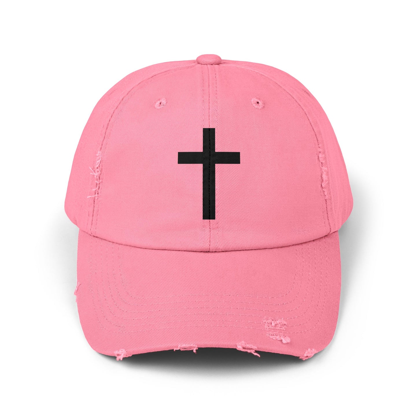 Distressed Cap with Cross
