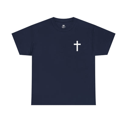 Christian Cross Unisex Tee with Matthew 6:9-13 Prayer