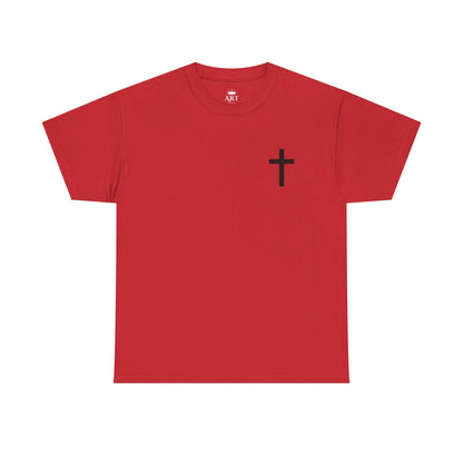 Christian Cross Unisex Tee with Matthew 6:9-13 Prayer
