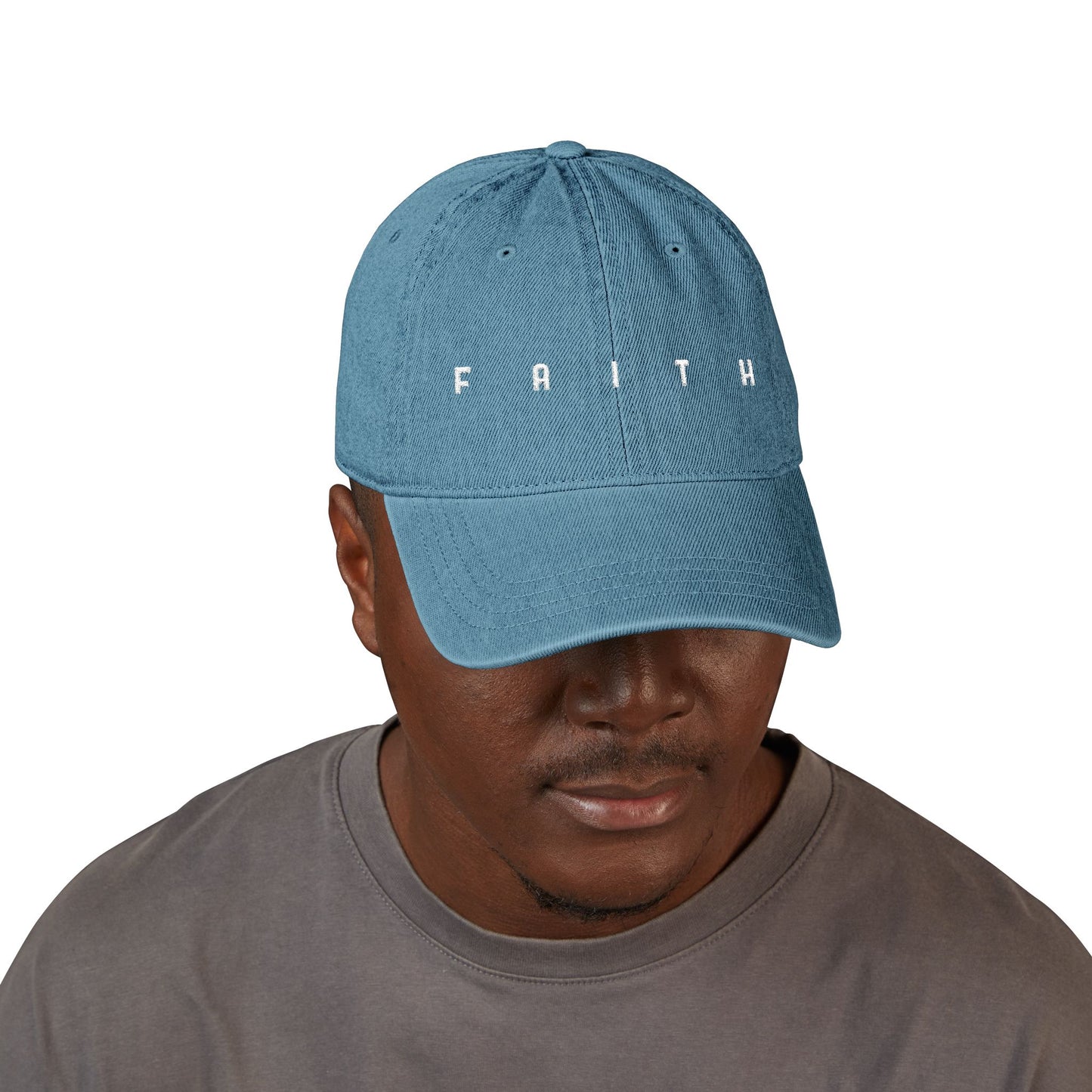 Faith Embroidered Denim Hat