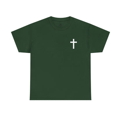 Christian Cross Unisex Tee with Matthew 6:9-13 Prayer