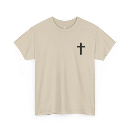 Christian Cross Unisex Tee with Matthew 6:9-13 Prayer
