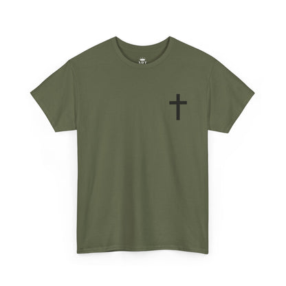 Christian Cross Unisex Tee with Matthew 6:9-13 Prayer