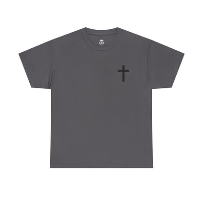 Christian Cross Unisex Tee with Matthew 6:9-13 Prayer