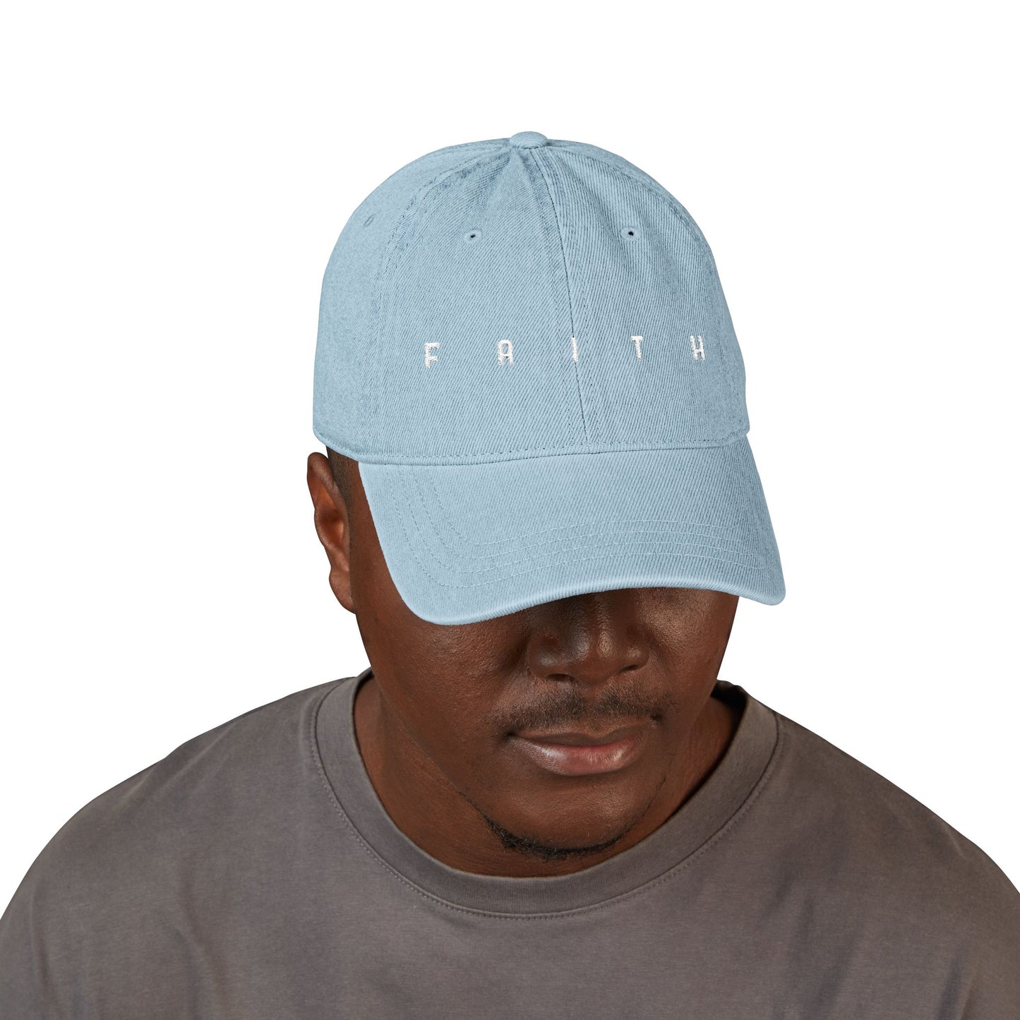 Faith Embroidered Denim Hat