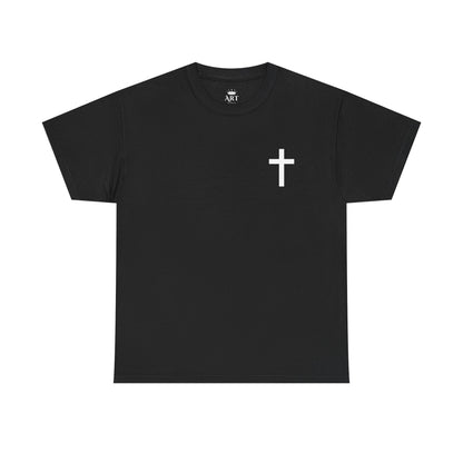Christian Cross Unisex Tee with Matthew 6:9-13 Prayer
