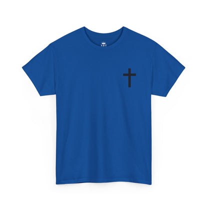 Christian Cross Unisex Tee with Matthew 6:9-13 Prayer