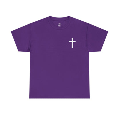 Christian Cross Unisex Tee with Matthew 6:9-13 Prayer