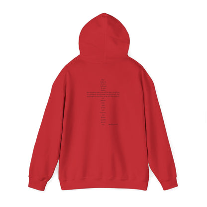 Christian Cross Hooded Sweatshirt with Matthew 6:9-13 Verse
