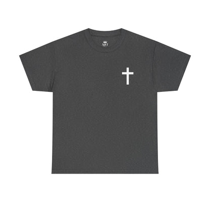 Christian Cross Unisex Tee with Matthew 6:9-13 Prayer