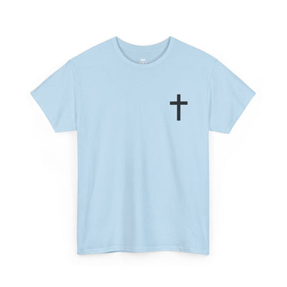 Christian Cross Unisex Tee with Matthew 6:9-13 Prayer