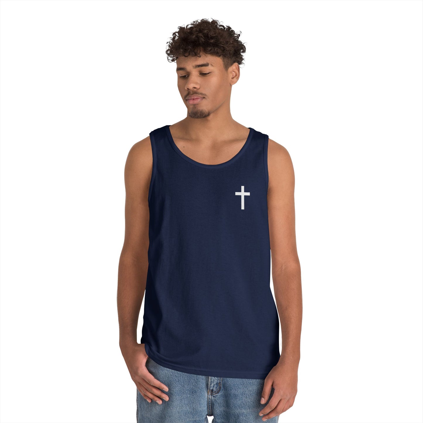 Cross Tank Top - Unisex Heavy Cotton