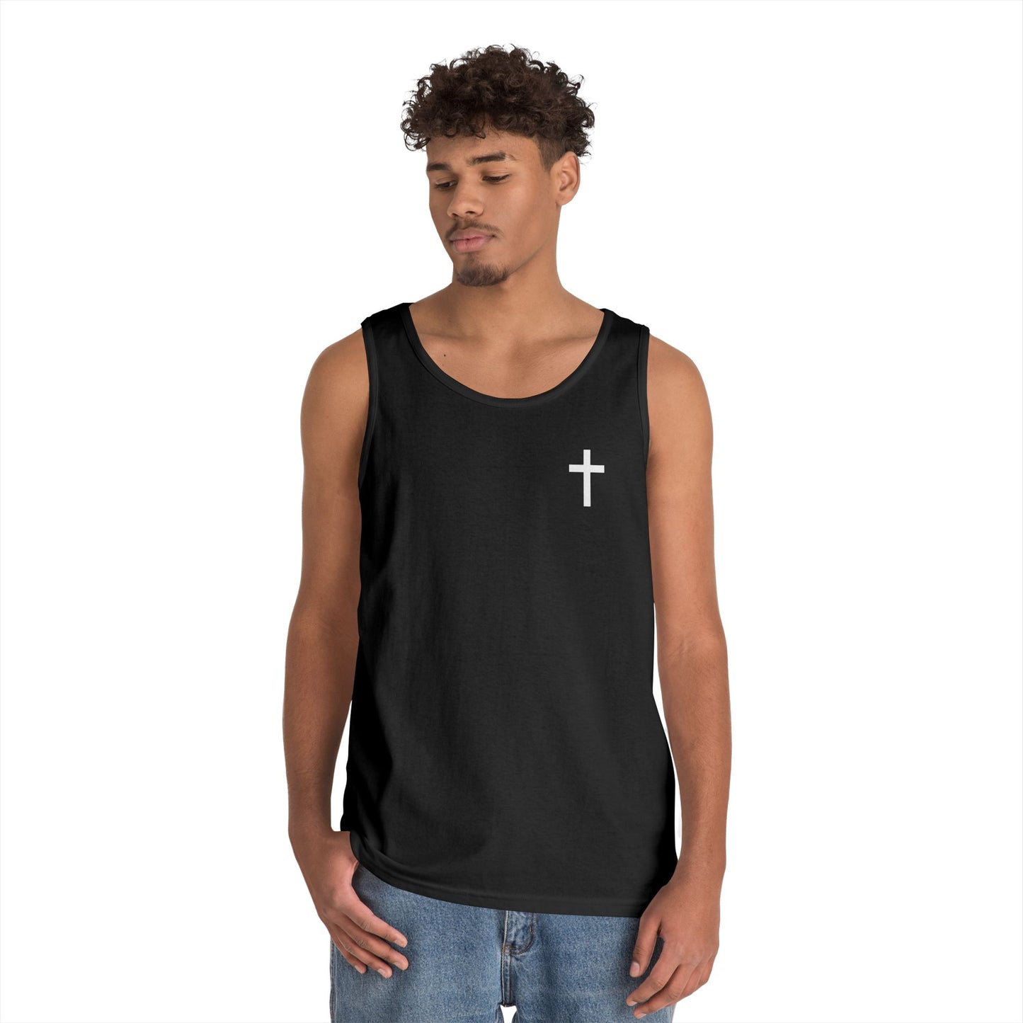 Cross Tank Top - Unisex Heavy Cotton