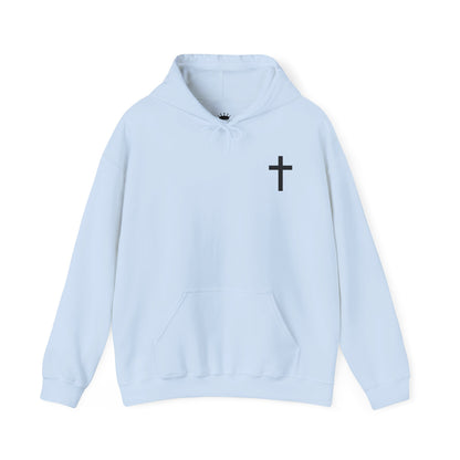 Christian Cross Hooded Sweatshirt with Matthew 6:9-13 Verse